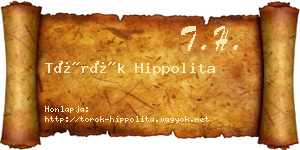 Török Hippolita névjegykártya