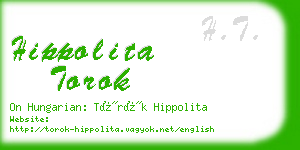 hippolita torok business card